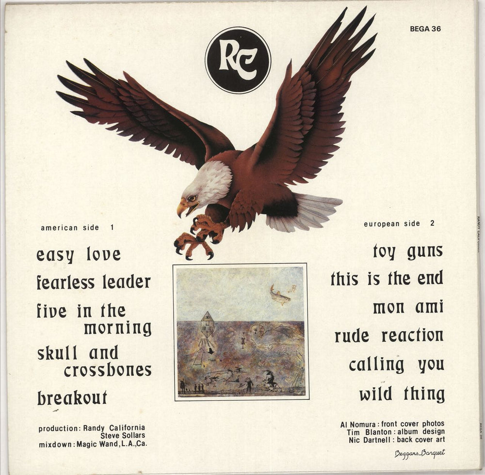 Randy California Euro-American UK vinyl LP album (LP record)