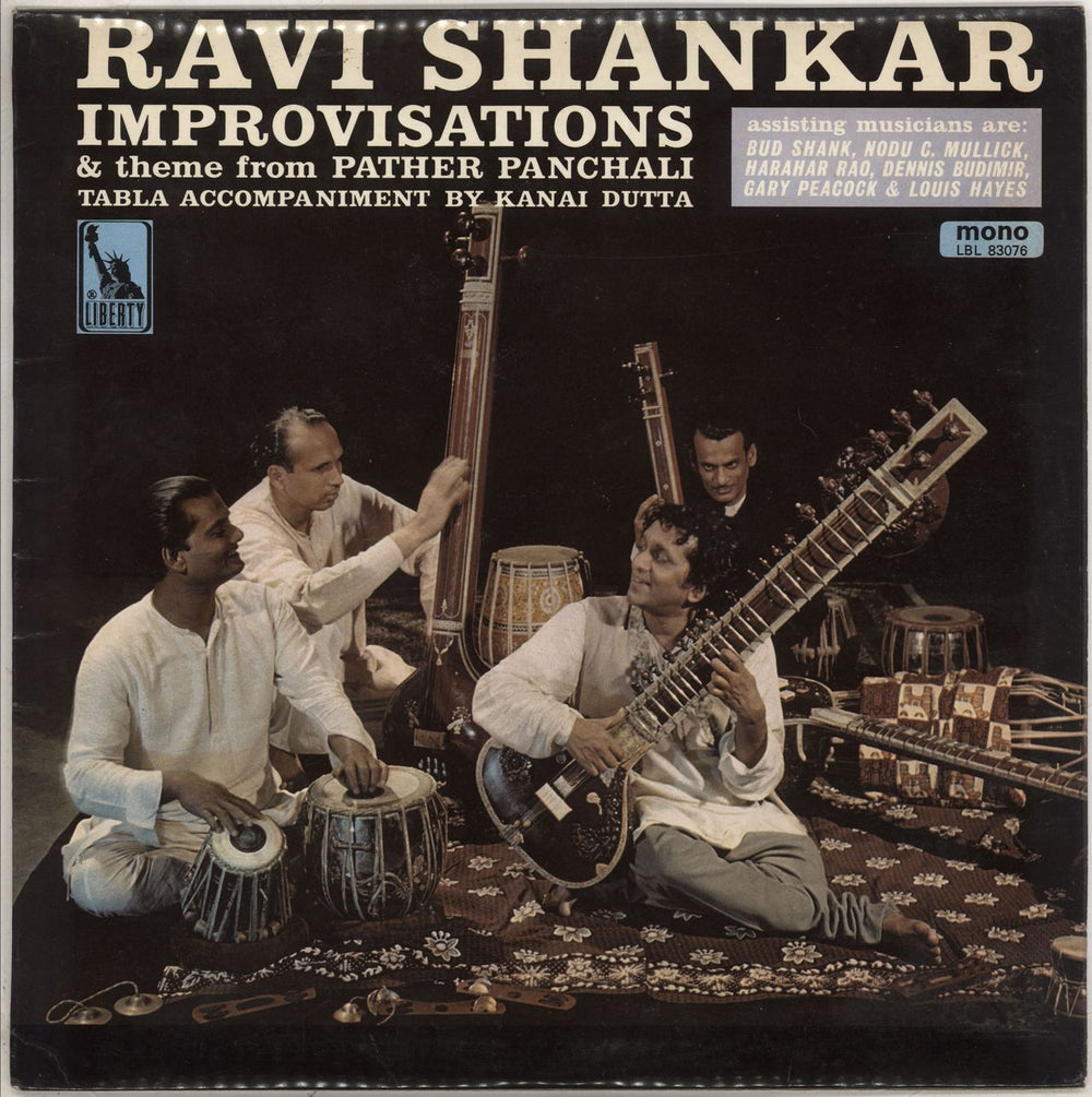 Ravi Shankar Improvisations - EX UK vinyl LP album (LP record) LBL83076E