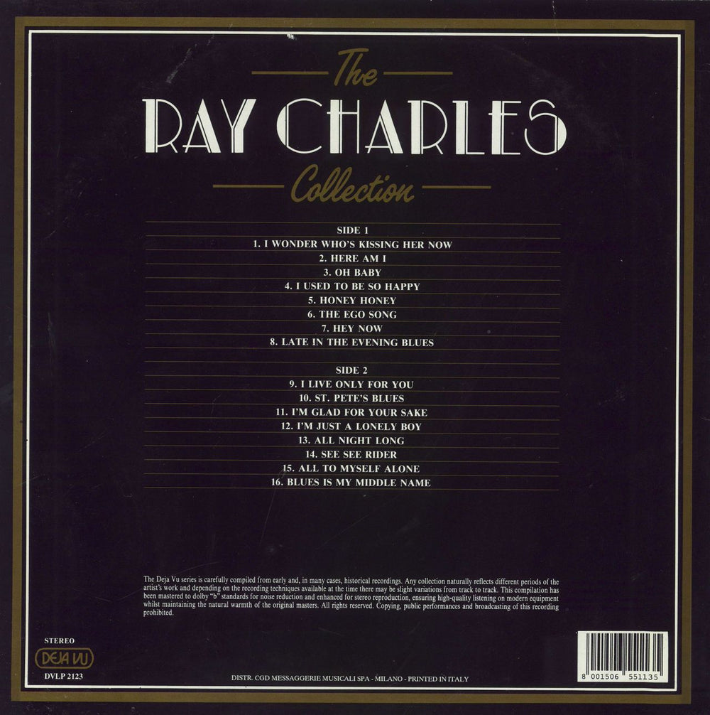 Ray Charles The Ray Charles Collection - The Love Songs Italian vinyl LP album (LP record)