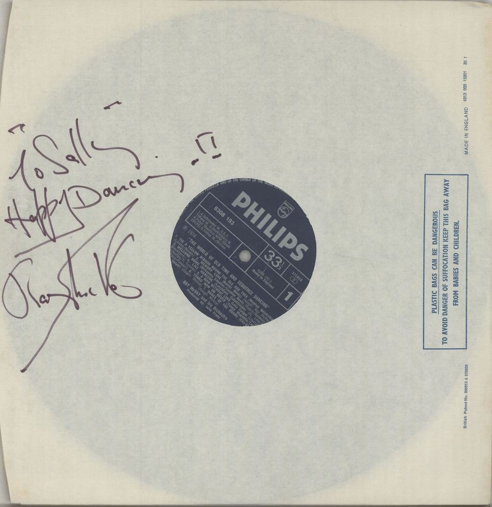 Ray McVay The World Of Old Time & Sequence Dancing - Autographed UK vinyl LP album (LP record) 8RMLPTH673978