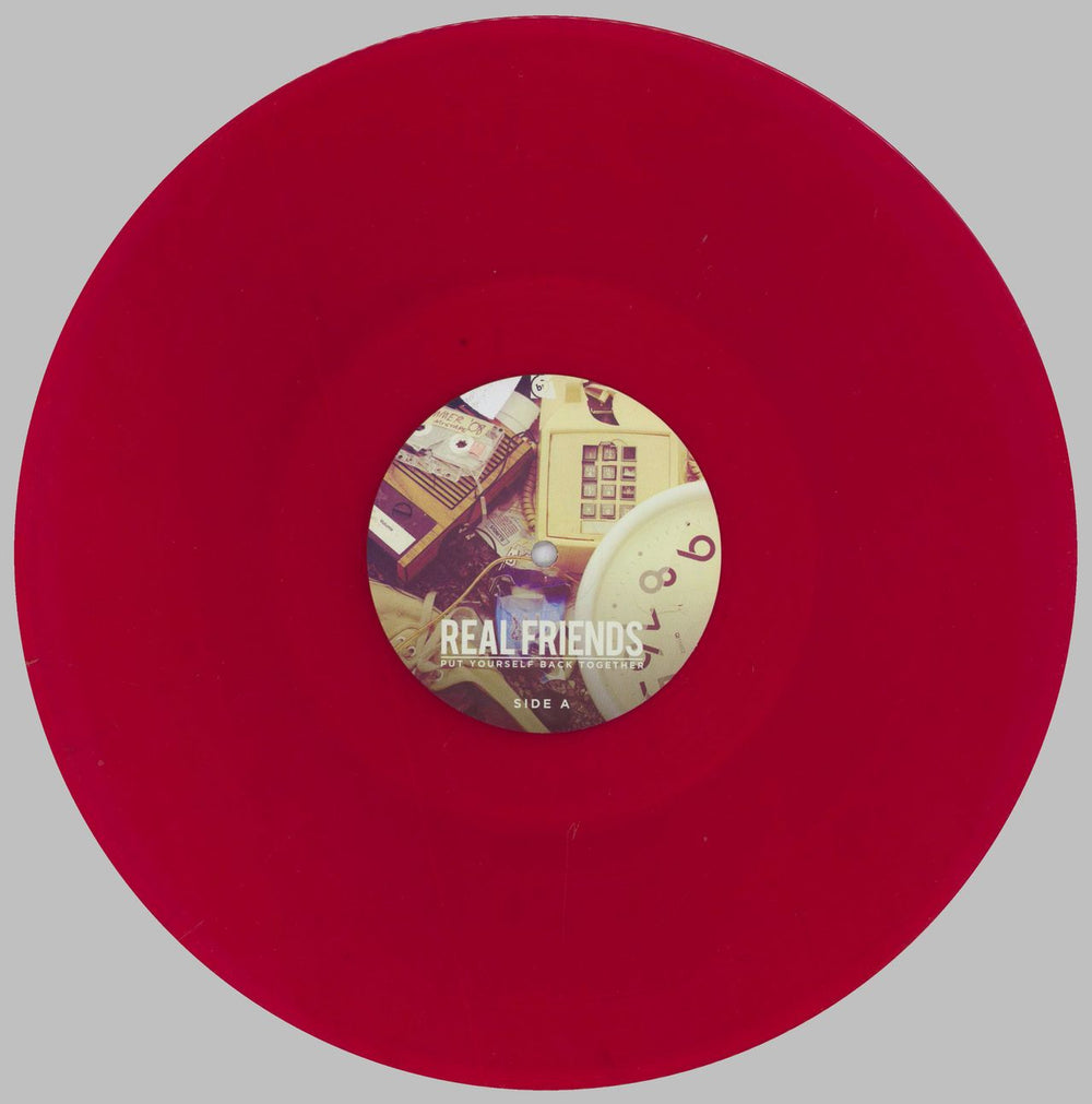 Real Friends Put Yourself Back Together - Red Vinyl UK 12" vinyl single (12 inch record / Maxi-single) XFY12PU821694