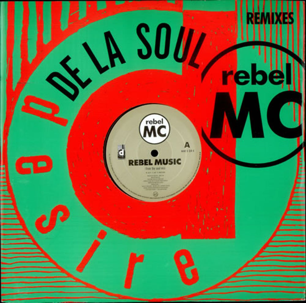 Rebel MC Rebel Music - De La Soul Remixes UK 12" vinyl single (12 inch record / Maxi-single) WANTX31R