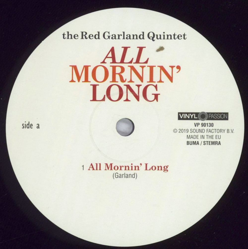 Red Garland All Mornin' Long Japanese vinyl LP album (LP record) RG-LPAL832021