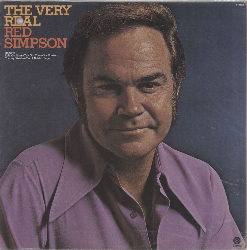 Red Simpson The Very Real Red Simpson US vinyl LP album (LP record) ST-11093