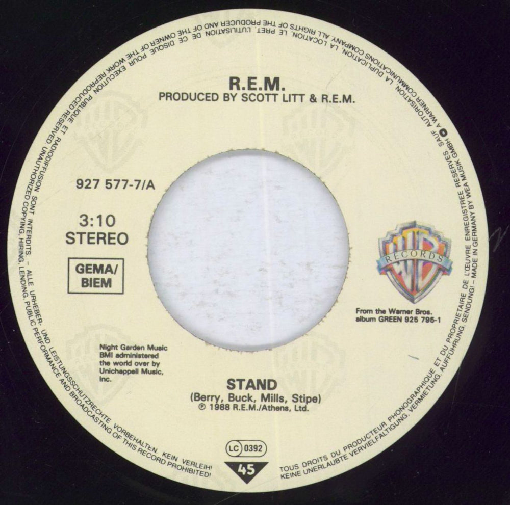 REM Stand German 7" vinyl single (7 inch record / 45) REM07ST832148