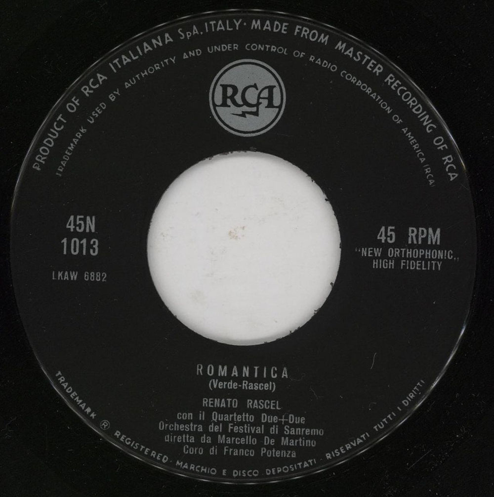 Renato Rascel Romantica + Sleeve Italian 7" vinyl single (7 inch record / 45) 15R07RO755075