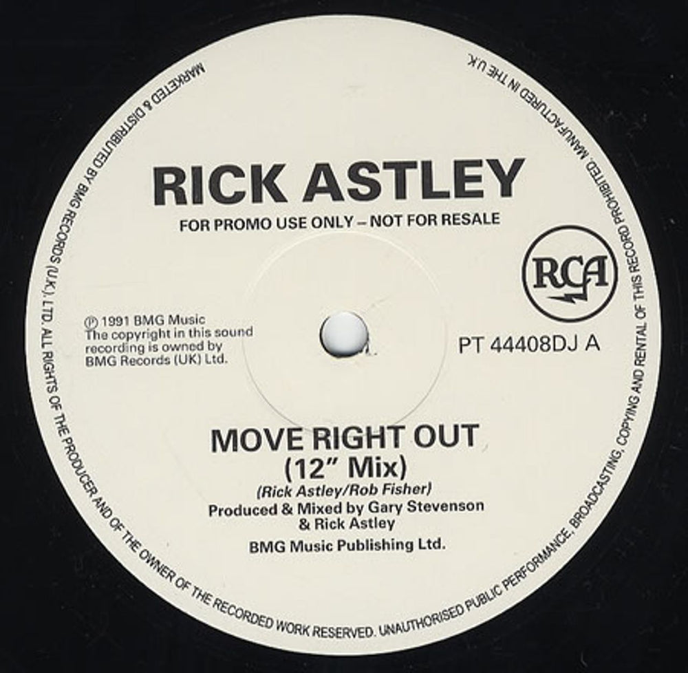 Rick Astley Move Right Out UK Promo 12" vinyl single (12 inch record / Maxi-single) PT44408DJ