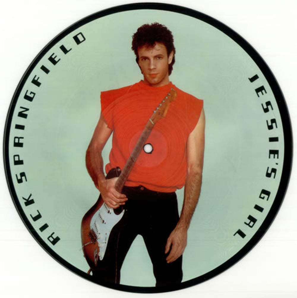 Rick Springfield Jessie's Girl UK 10" Vinyl Picture Disc (10 inch Record Single) RICK2