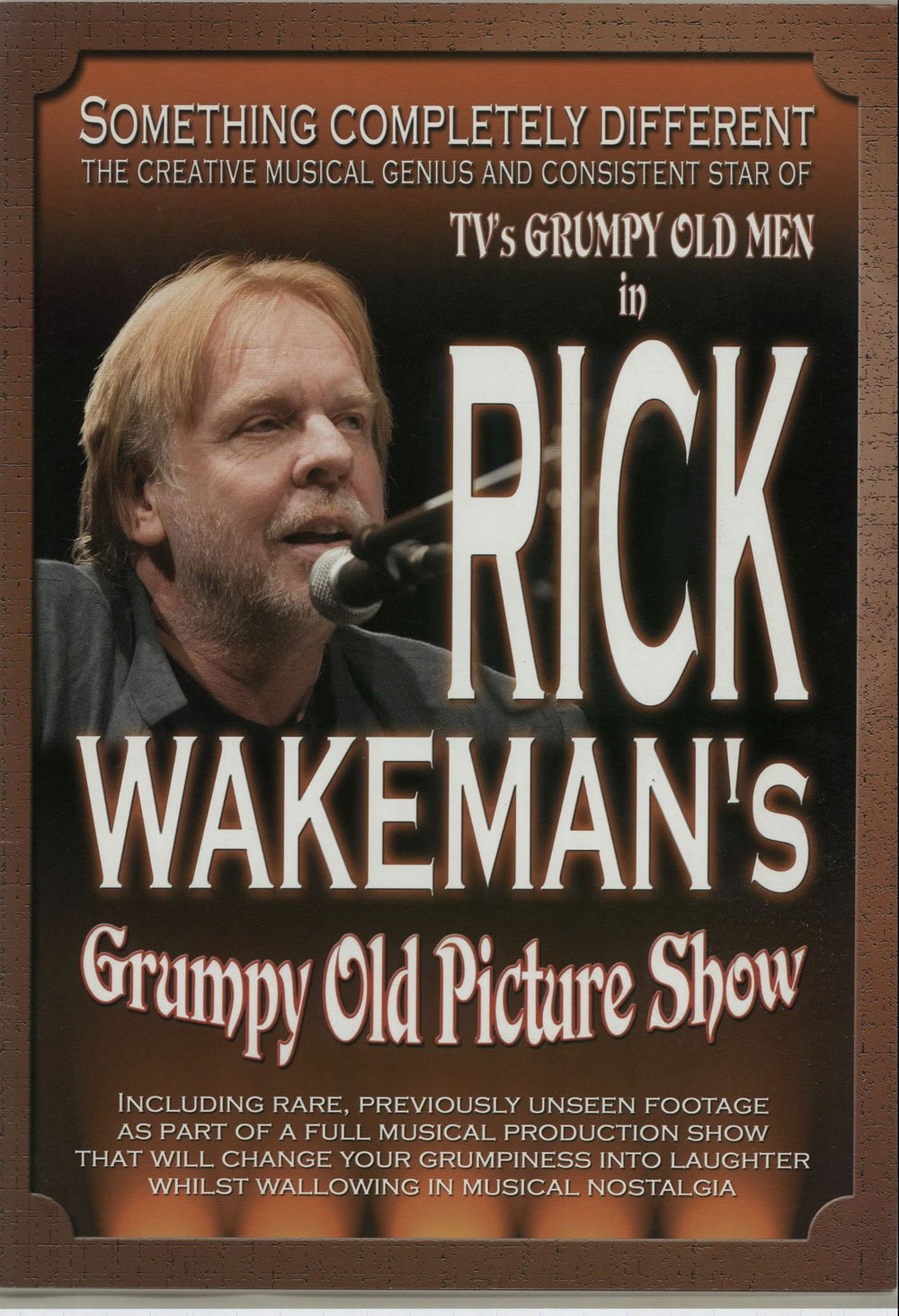 Rick Wakeman Rick Wakeman's Grumpy Old Picture Show + ticket stub UK tour programme PRORAMME