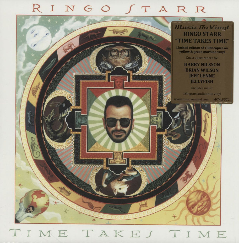 Ringo Starr Time Takes Time - Yellow Vinyl UK vinyl LP album (LP record) MOV572C