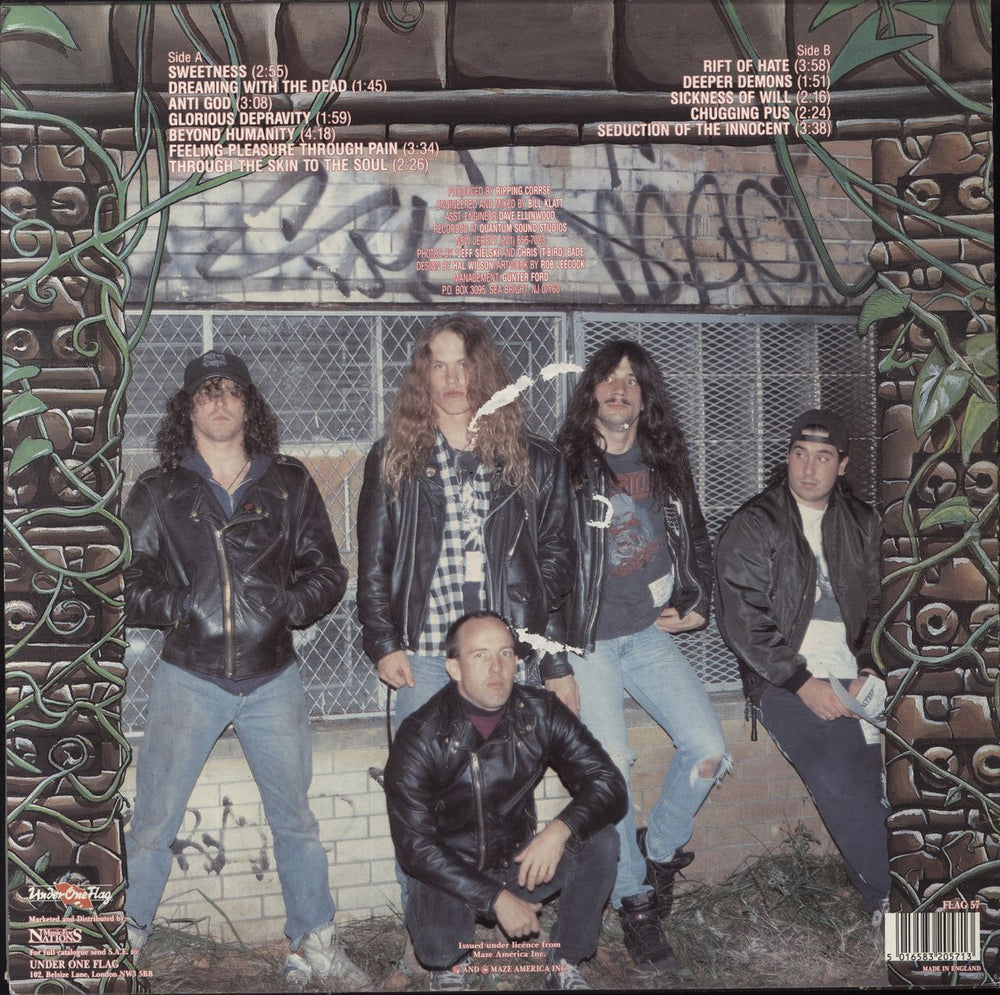 Ripping Corpse Dreaming With The Dead -1st - EX UK vinyl LP album (LP record) 5016583205713