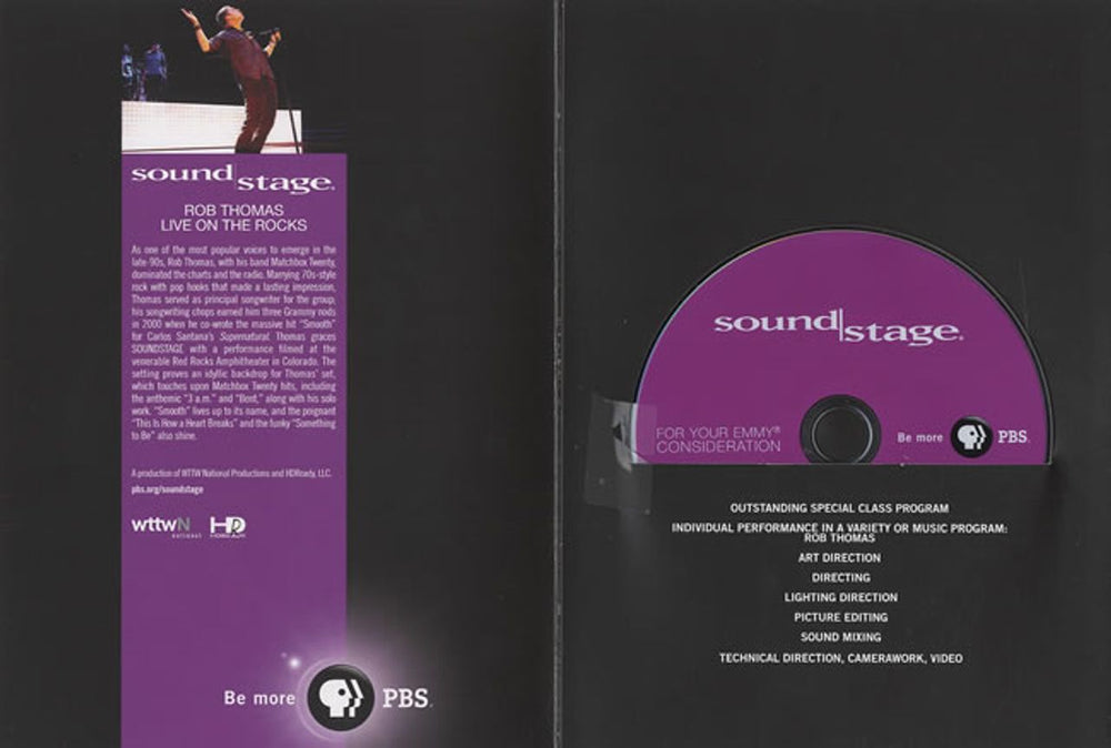 Rob Thomas Live On The Rocks US Promo DVD ROTDDLI438587