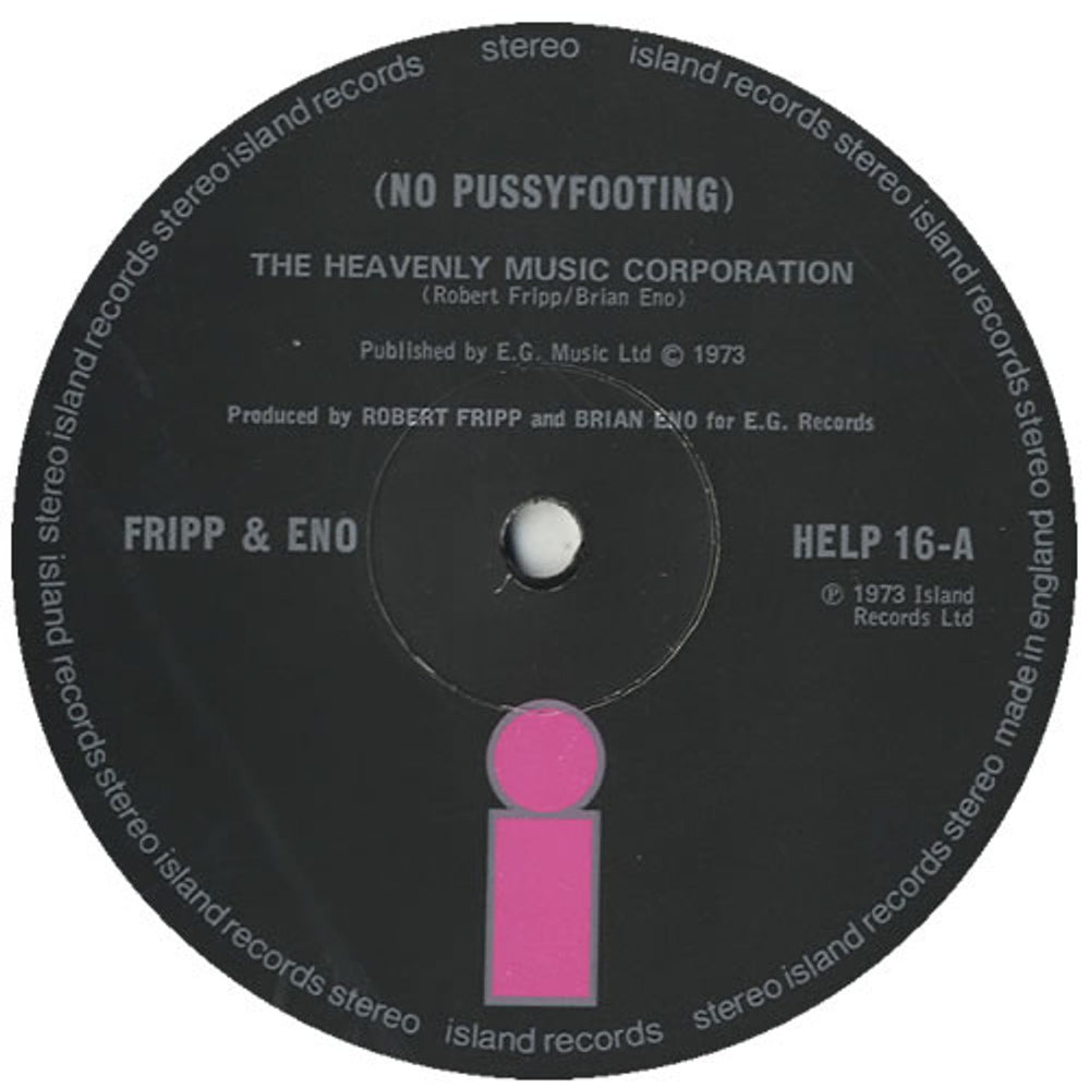 Robert Fripp & Brian Eno No Pussyfooting UK vinyl LP album (LP record) RZDLPNO299484