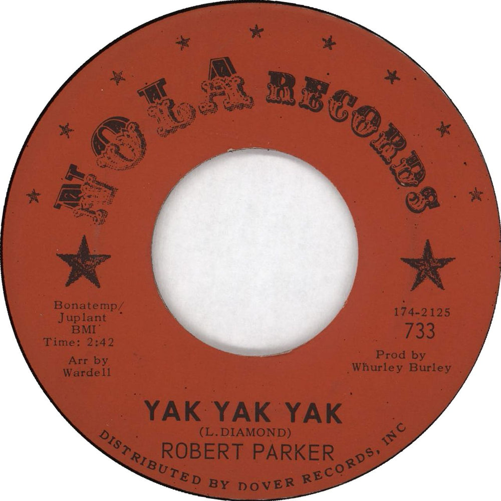 Robert Parker Yak Yak Yak US 7" vinyl single (7 inch record / 45) 733