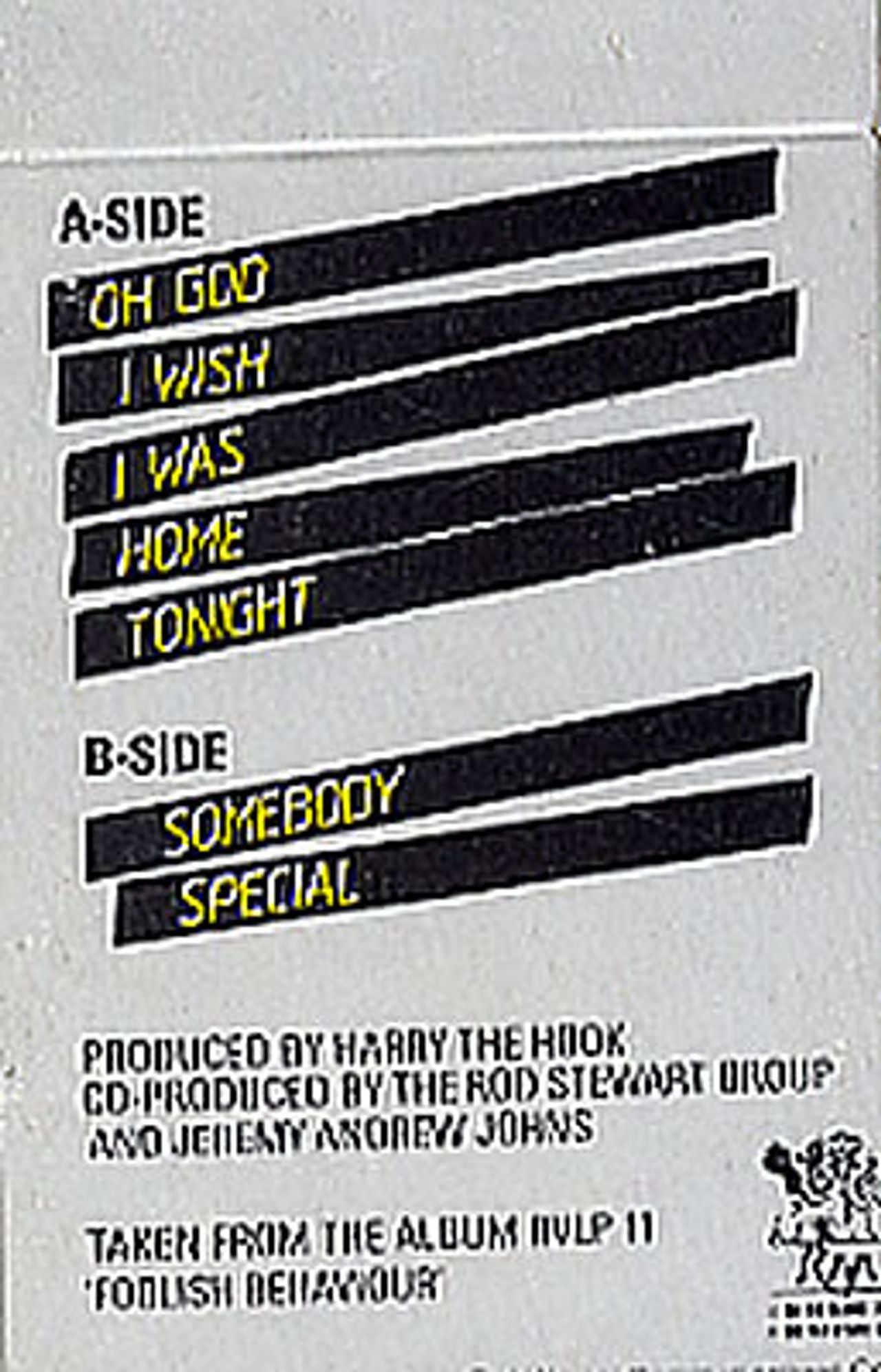 Rod Stewart Oh God I Wish I Was Home Tonight UK Cassette single