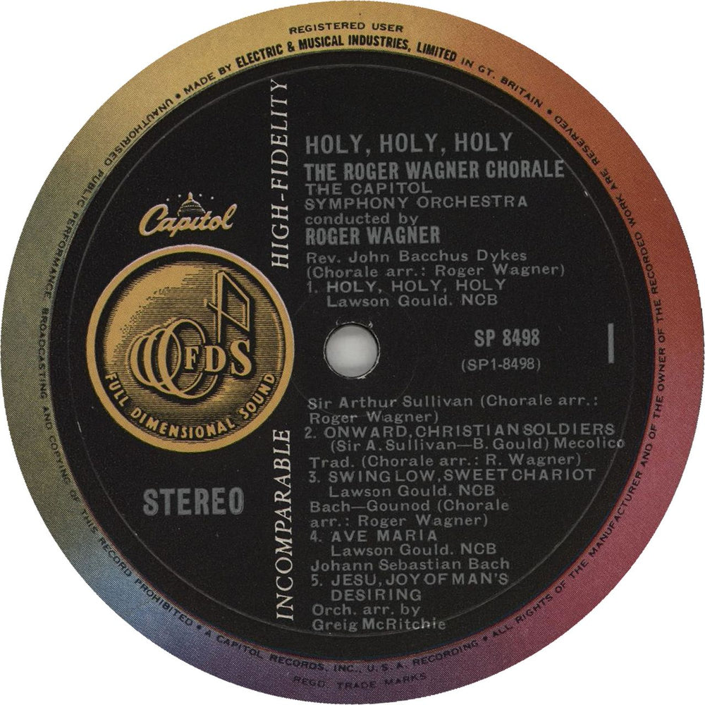 Roger Wagner Holy, Holy, Holy UK vinyl LP album (LP record)