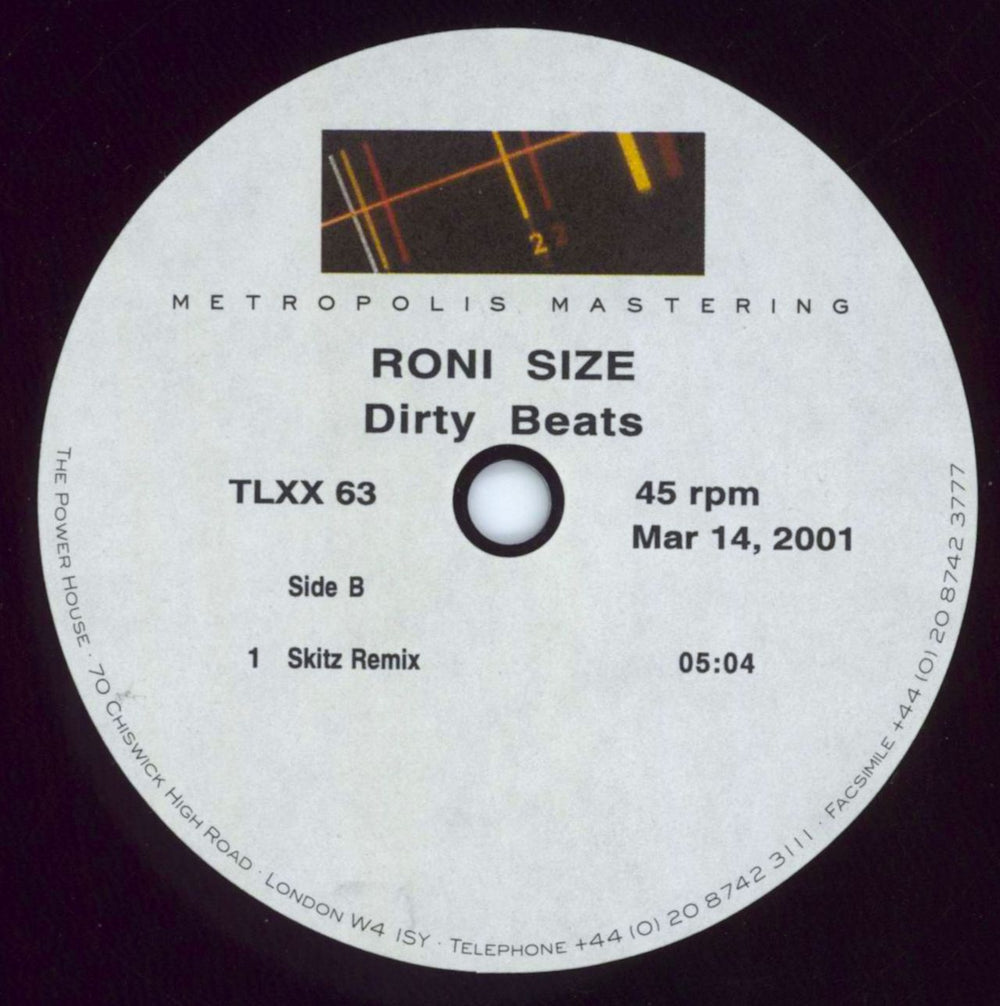 Roni Size Reprazent Dirty Beats UK acetate