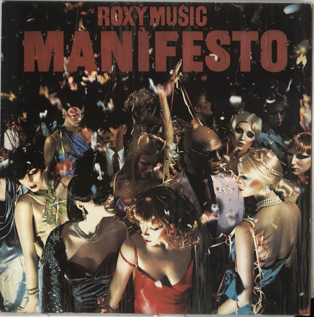 Roxy Music Manifesto + Red Inner UK vinyl LP album (LP record) POLH001