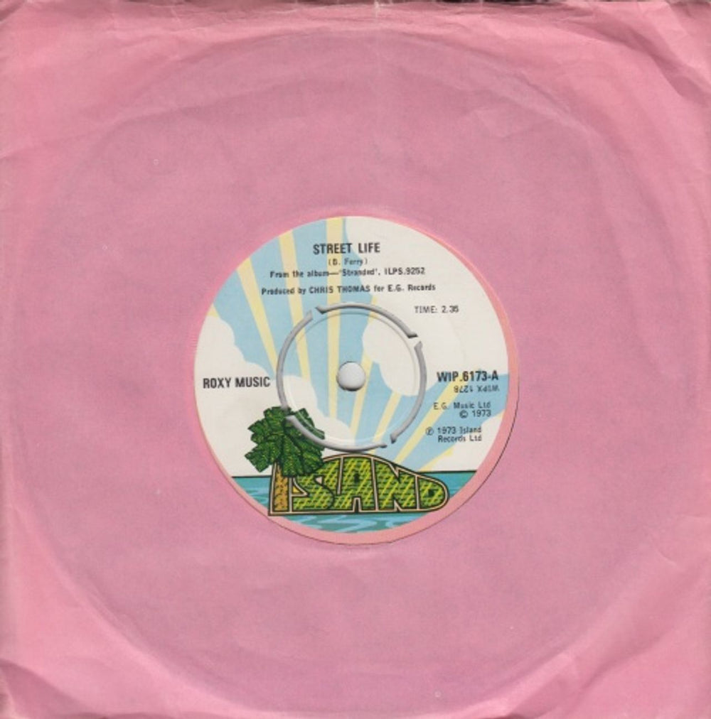 Roxy Music Street Life UK 7" vinyl single (7 inch record / 45) WIP6173