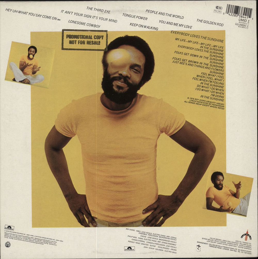 Roy Ayers Everybody Loves The Sunshine - Promo Stamped UK vinyl LP album (LP record) 042283384415