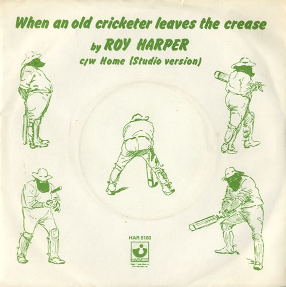 Roy Harper When An Old Cricketer Leaves The Crease UK Promo 7" vinyl single (7 inch record / 45) HAR5160