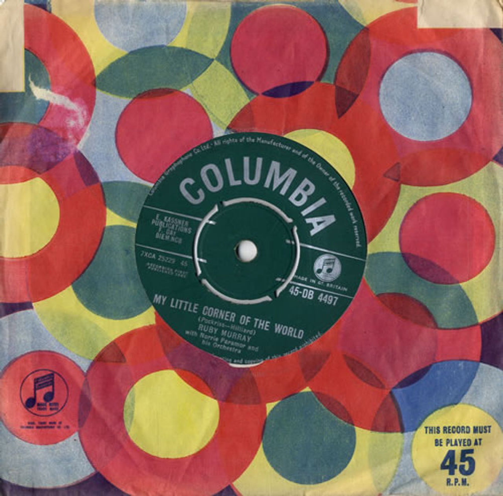 Ruby Murray My Little Corner Of The World UK 7" vinyl single (7 inch record / 45) 45-DB4497