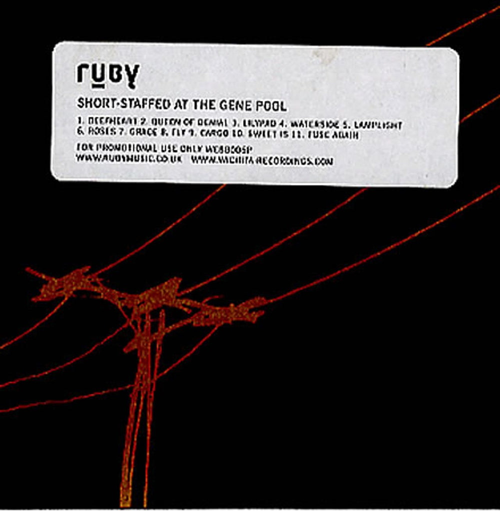 Ruby Short-Staffed At The Gene Pool UK Promo CD album (CDLP) WEBB006P