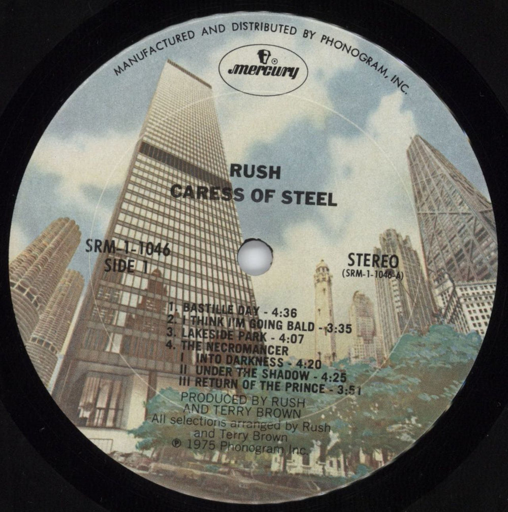 Rush Caress Of Steel - EX US vinyl LP album (LP record) RUSLPCA798454