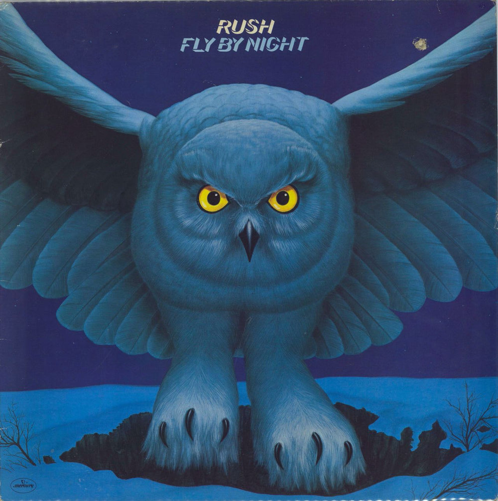 Rush Fly By Night + Insert - VG+ UK vinyl LP album (LP record) 9100013