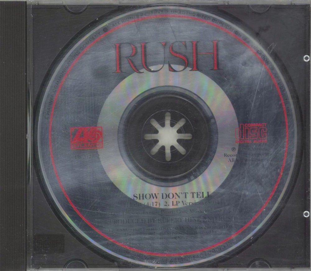 Rush Show Don't Tell - 2-track US Promo CD single (CD5 / 5") PR3125-2