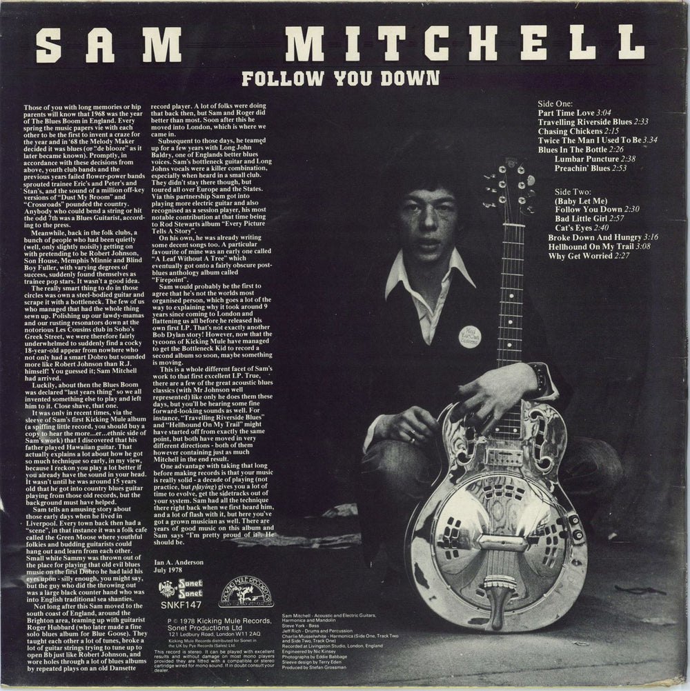 Sam Mitchell Follow You Down UK vinyl LP album (LP record)