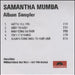 Samantha Mumba Album Sampler UK Promo CD-R acetate CD ACETATE