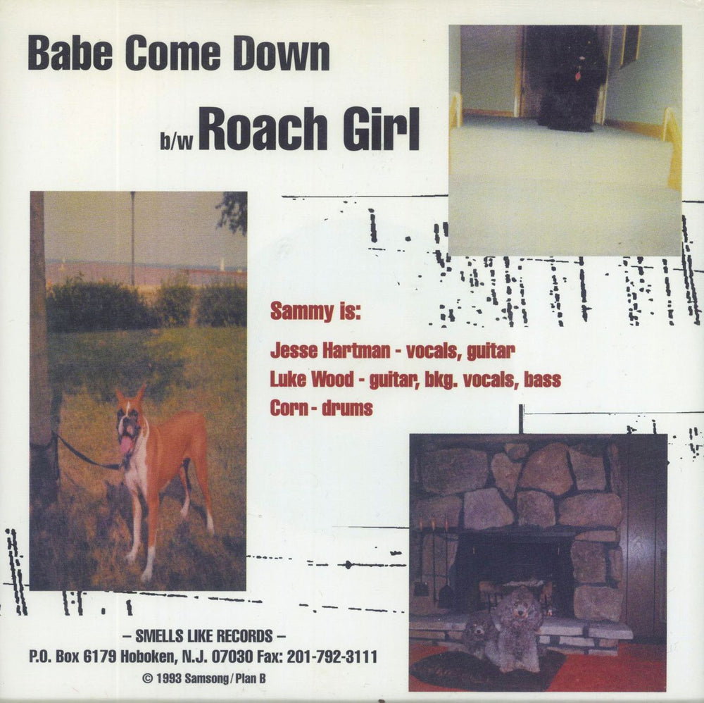 Sammy Babe Come Down - 1st US 7" vinyl single (7 inch record / 45) 5017161170713