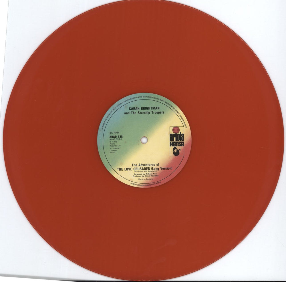 Sarah Brightman The Adventures Of The Love Crusader UK 12" vinyl single (12 inch record / Maxi-single) AHAD538