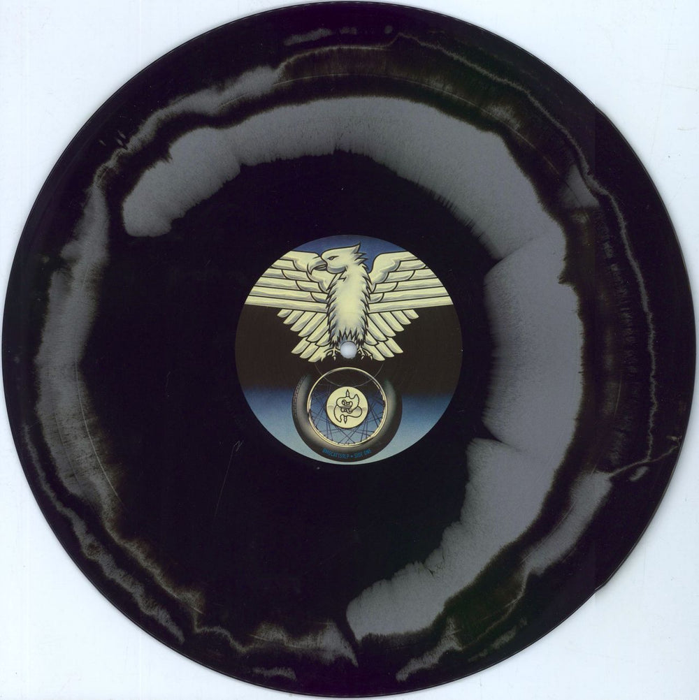 Saxon Wheels Of Steel - Black & White Swirl Vinyl UK vinyl LP album (LP record) SAXLPWH806514