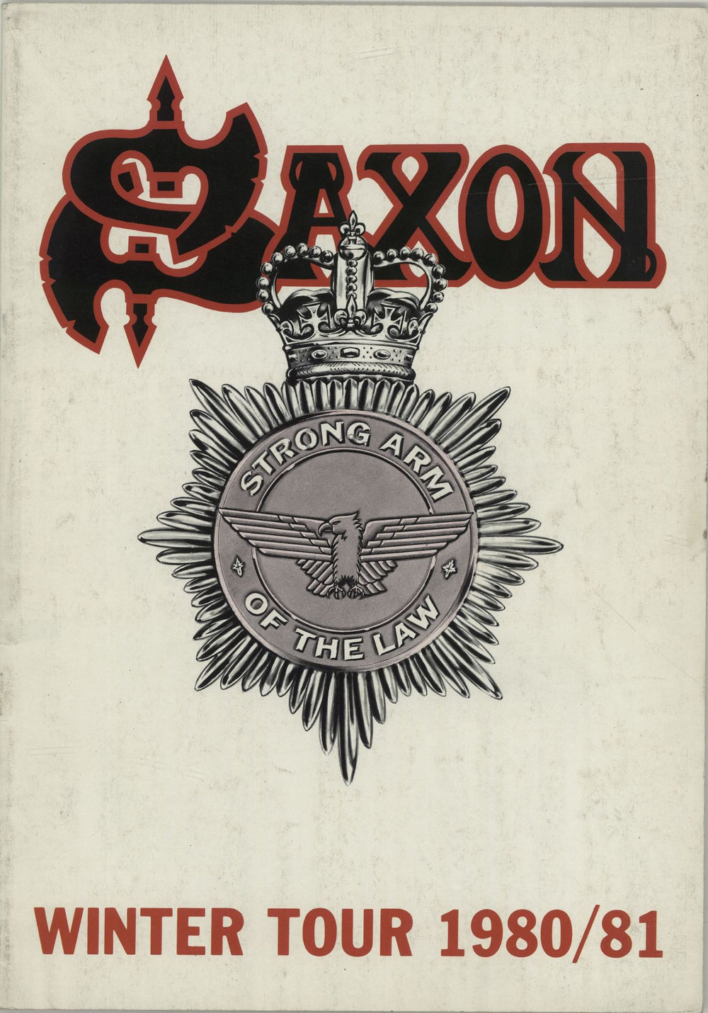 Saxon Winter Tour 1980/81 + ticket stubs UK tour programme TOUR PROGRAMME