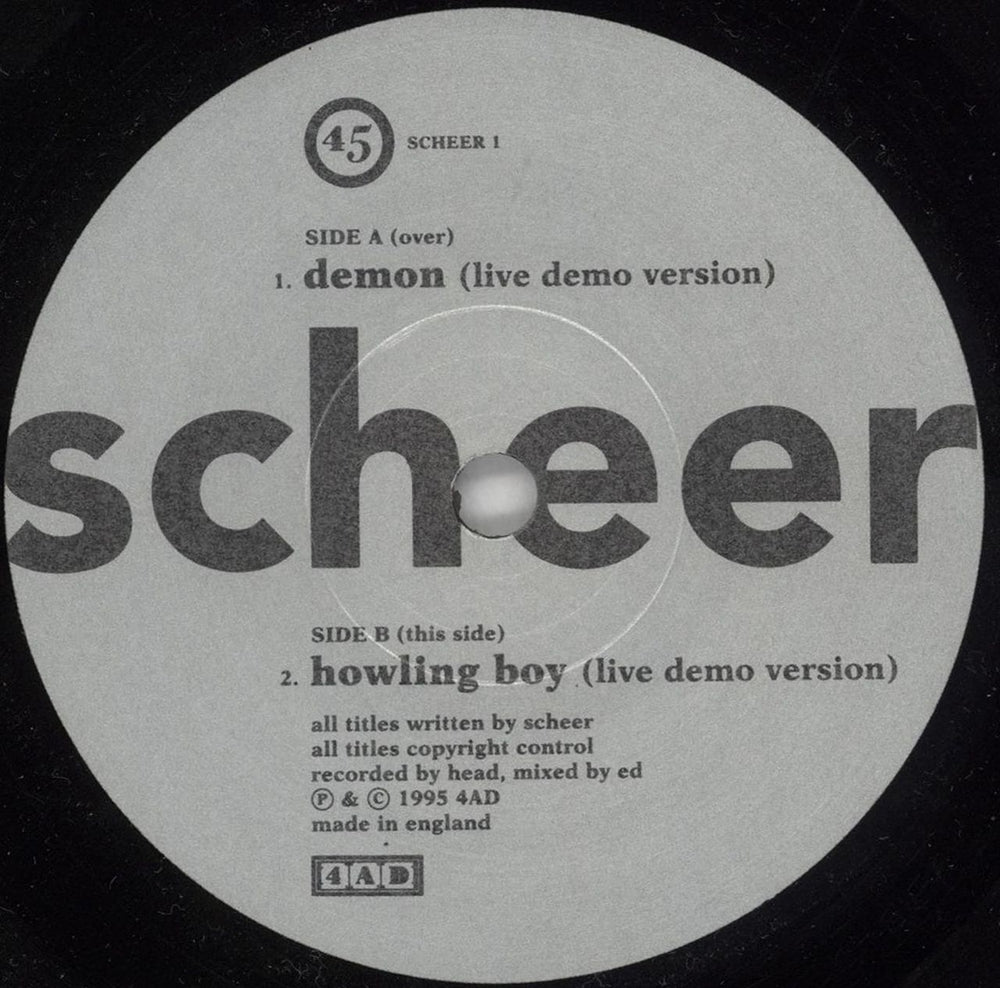 Scheer Demon UK Promo 7" vinyl single (7 inch record / 45) CEE07DE562998