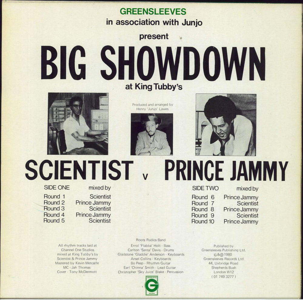 Scientist Big Showdown 1980 EX UK vinyl LP album (LP record)