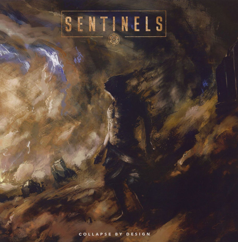 Sentinels Collapse By Design - Bone with Blue Splatter Vinyl US vinyl LP album (LP record) 5775-1