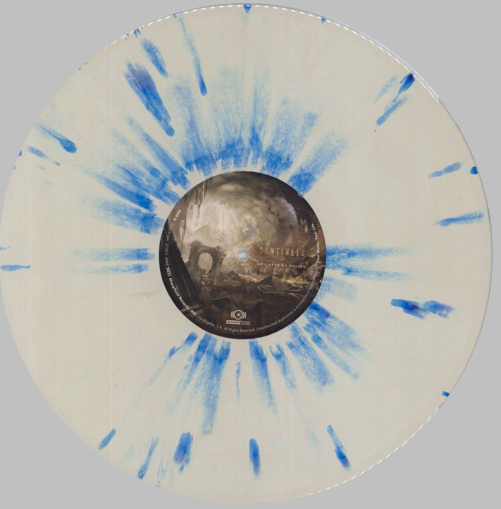 Sentinels Collapse By Design - Bone with Blue Splatter Vinyl US vinyl LP album (LP record) 6X9LPCO827417