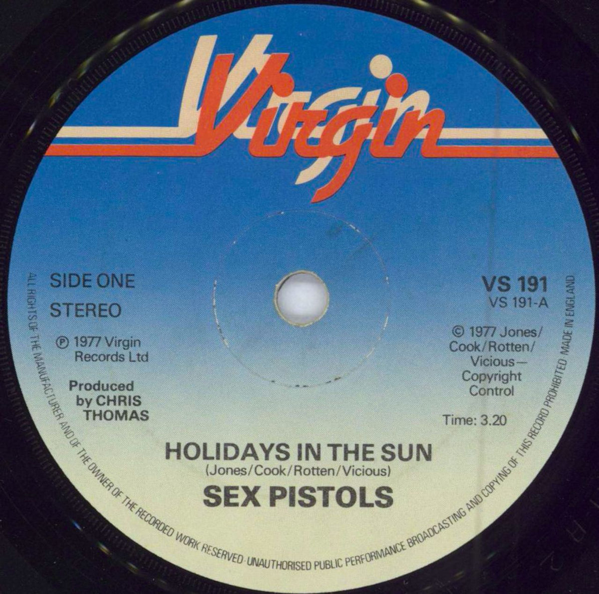 Sex Pistols Holidays In The Sun - 1st UK 7