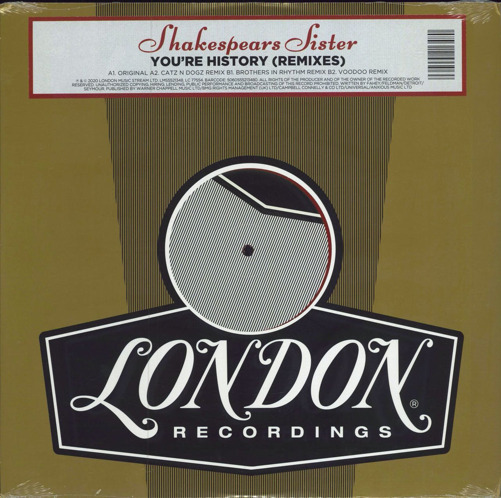 Shakespear's Sister You're History (Remixes) - Red Vinyl - Sealed UK 12" vinyl single (12 inch record / Maxi-single) LMS5521348