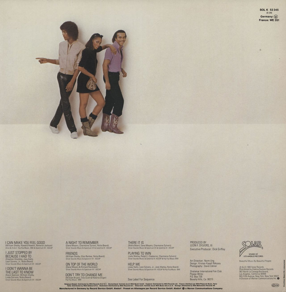 Shalamar Friends German vinyl LP album (LP record)