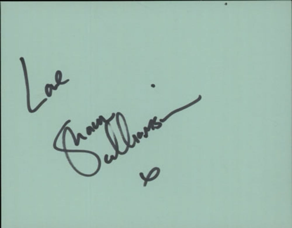 Shaun Williamson Page From An Autograph Book UK memorabilia AUTOGRAPH