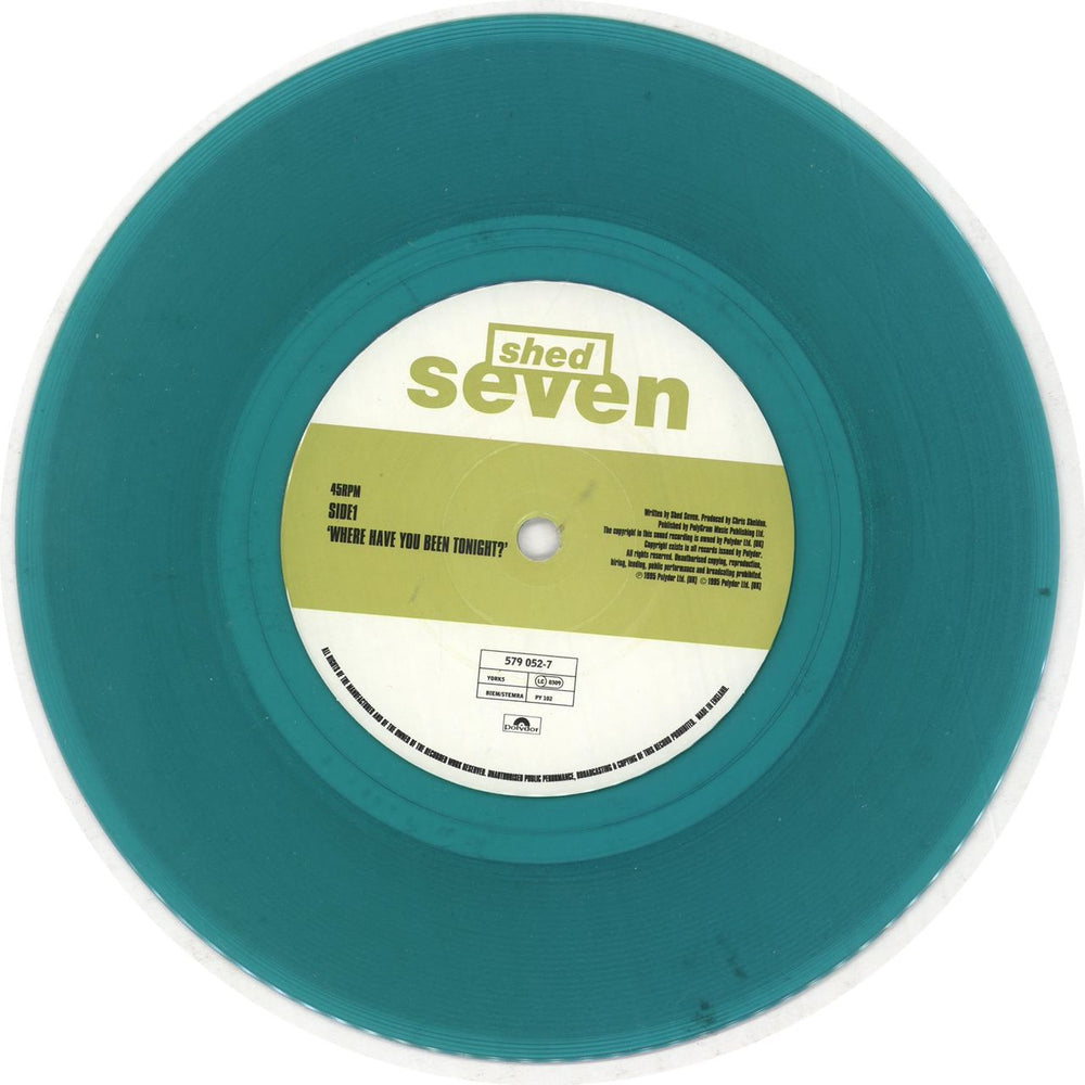 Shed Seven Where Have You Been Tonight Green Vinyl Numbered Uk 7 — 3771