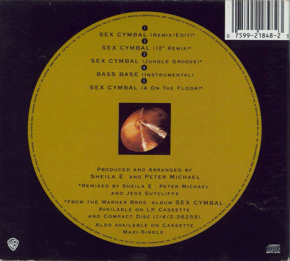 Sheila E Sex Cymbal US CD single (CD5 / 5") 075992184823