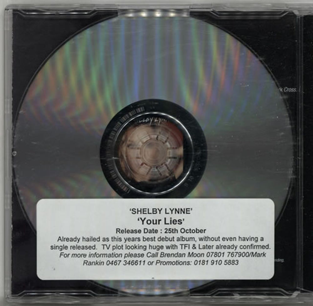 Shelby Lynne Your Lies UK Promo CD single (CD5 / 5") YLYC5YO146823
