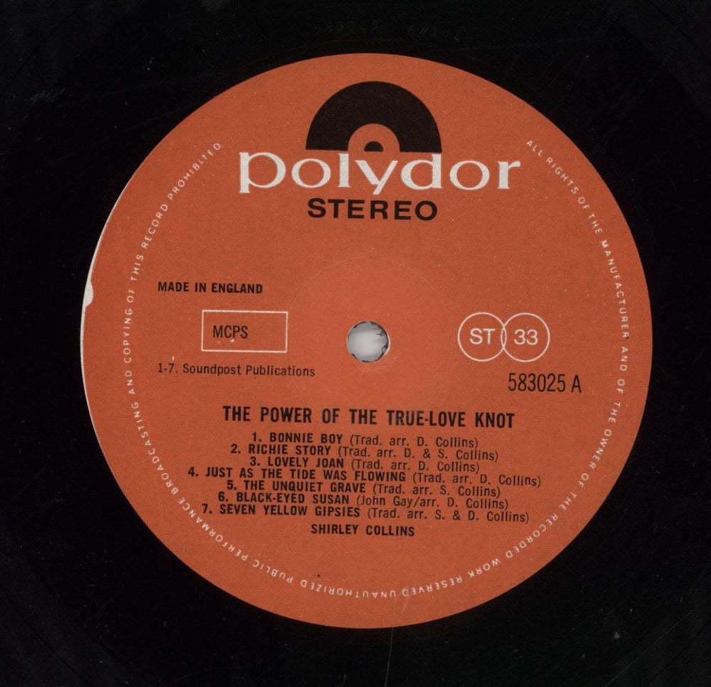 Shirley Collins The Power Of The True Love Knot - 1st UK Vinyl LP ...