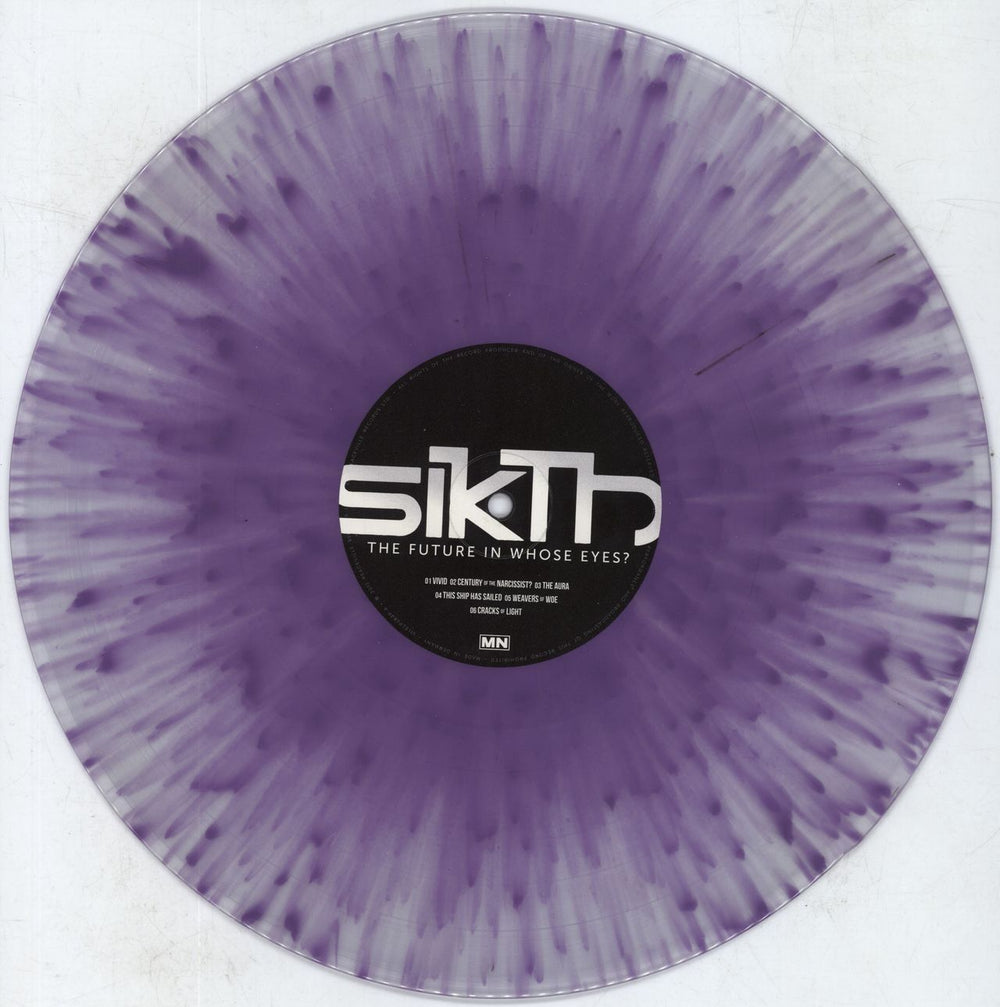 Sikth The Future In Whose Eyes? - Clear & Purple Splatter Vinyl UK vinyl LP album (LP record) SK1LPTH800965