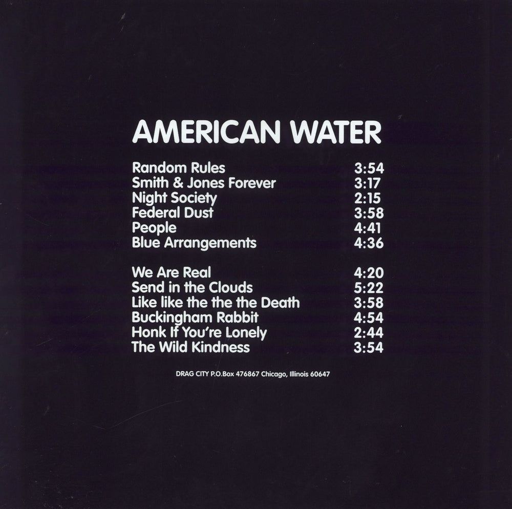 Silver Jews American Water US vinyl LP album (LP record)